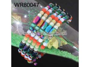 36inch Multi-Color Cat's Eye Opal, Hematite, Magnetic Wrap Bracelet Necklace All in One Set